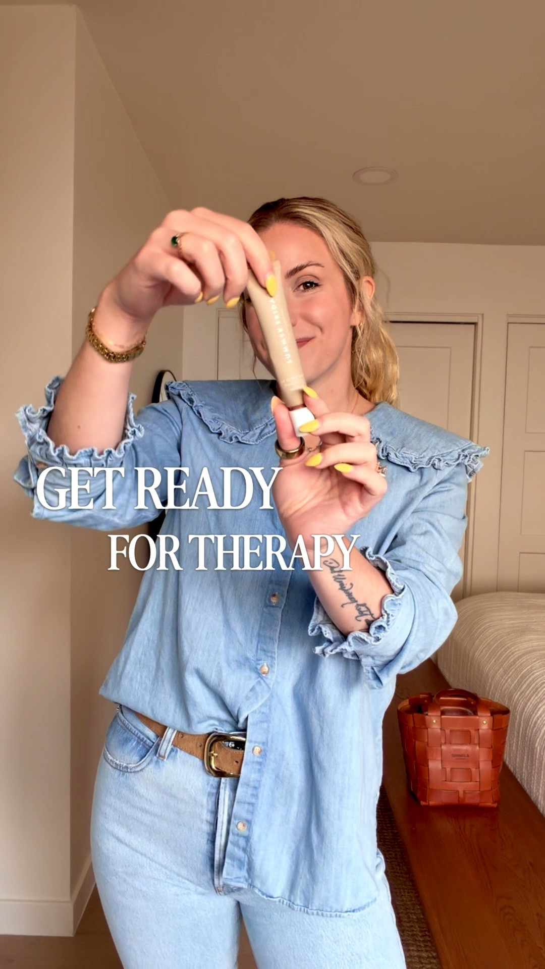 therapy day but make it chic 🤍

lately i’ve been loving effortless outfits that still feel elevated — this denim on denim look with warm leather accessories felt very “cool girl getting her life together” energy lol ✨

linked my sezane top, frame denim, and similar woven leather bags + accessories here!

#LTKStyleTip #LTKFind #denimondenim #quietluxury #everydaystyle

#LTKootd #LTKgrwm #LTKSeasonal