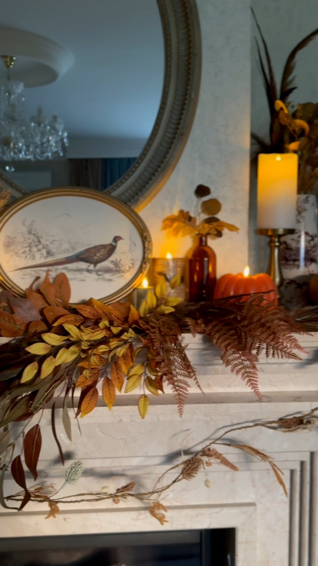 Fall living room mantel decor, cozy fall home decor, pumpkin battery operated candle, @Michaels fall stems

#LTKHome #LTKSaleAlert #LTKSeasonal