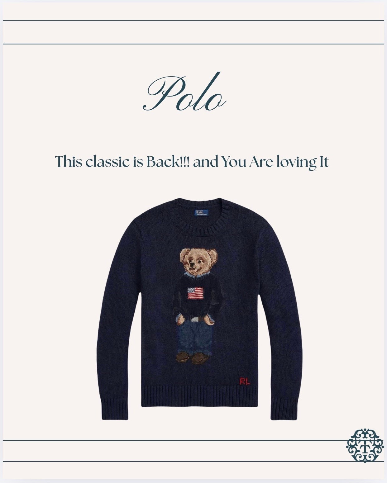 All things RL Polo is on trend and in style. This bear sweater is iconic! s

#LTKOver40 #LTKMidsize #LTKdayinmylife