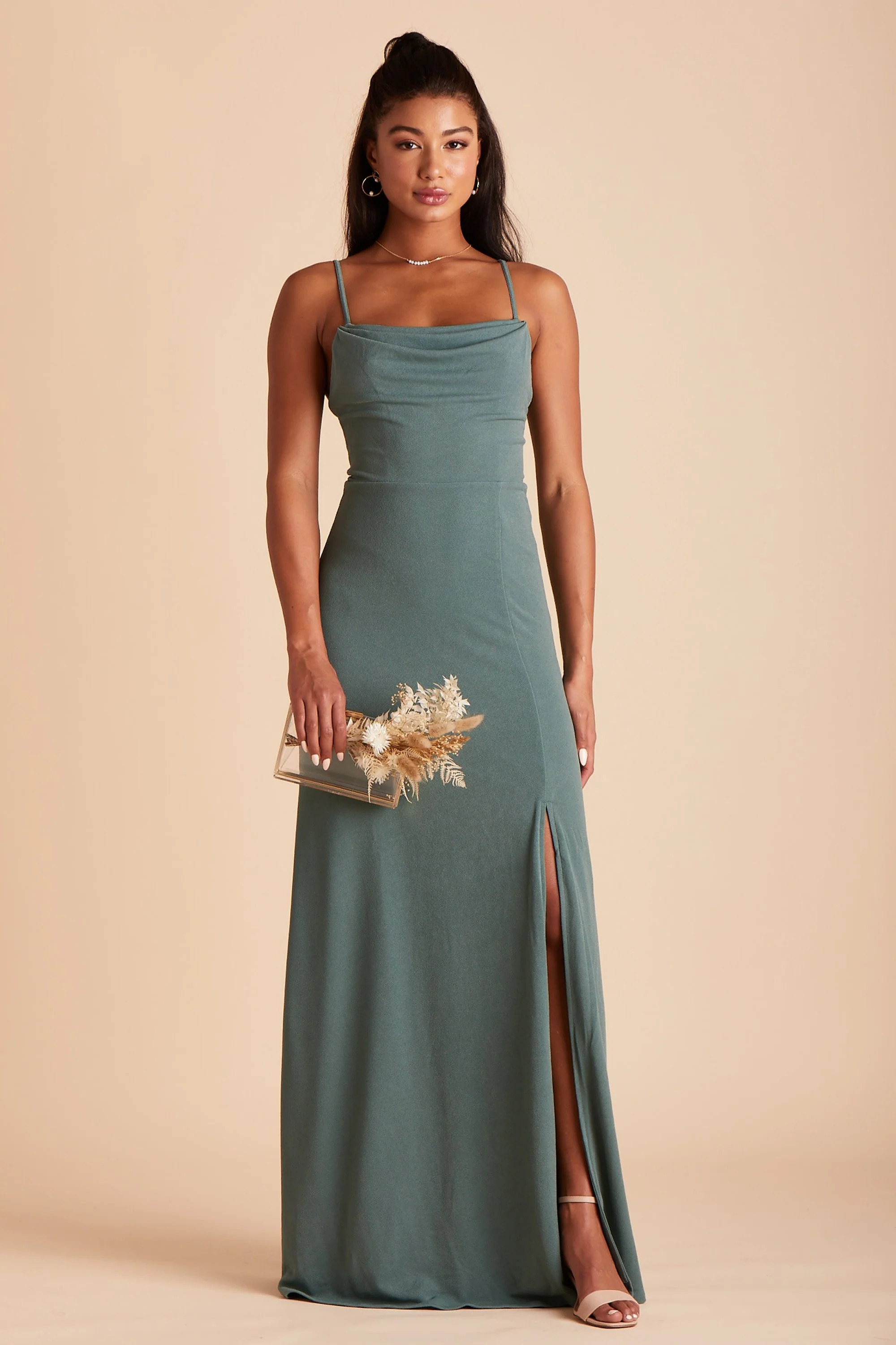 Ash Crepe Dress - Sea Glass | Birdy Grey