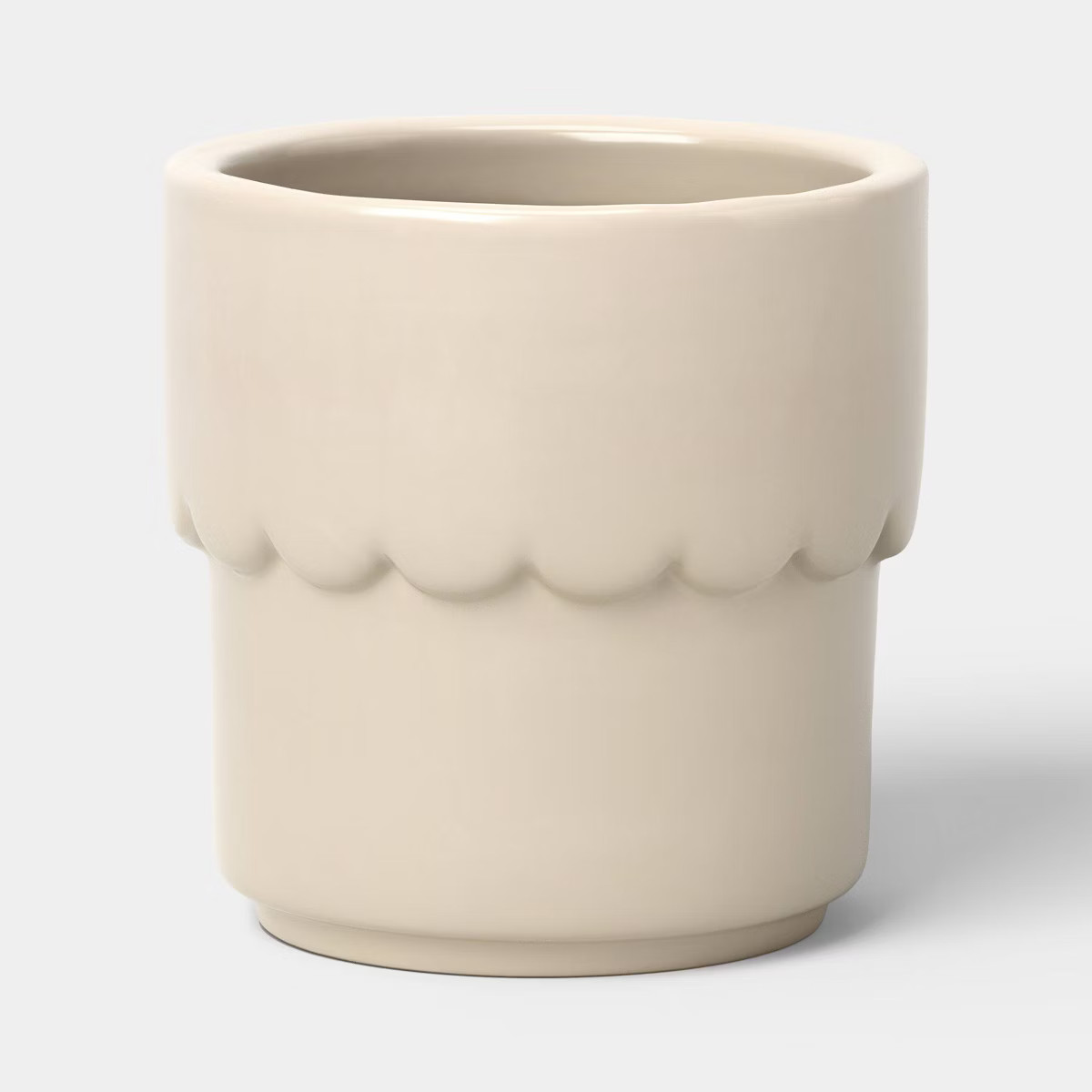 Ceramic Modern Outdoor Planter Cream 4"x3.875" - Threshold™ | Target