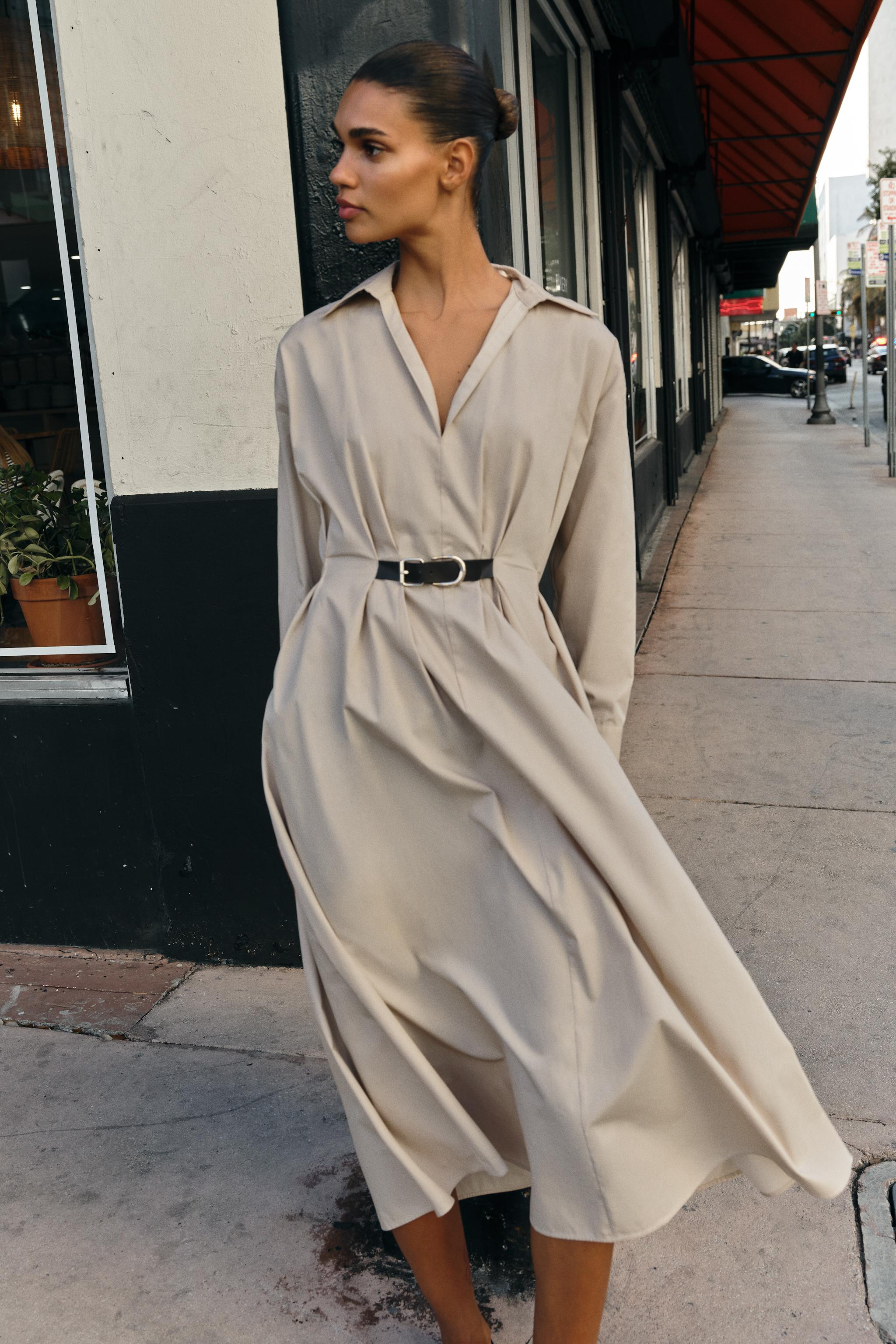BELTED MIDI DRESS | Zara US