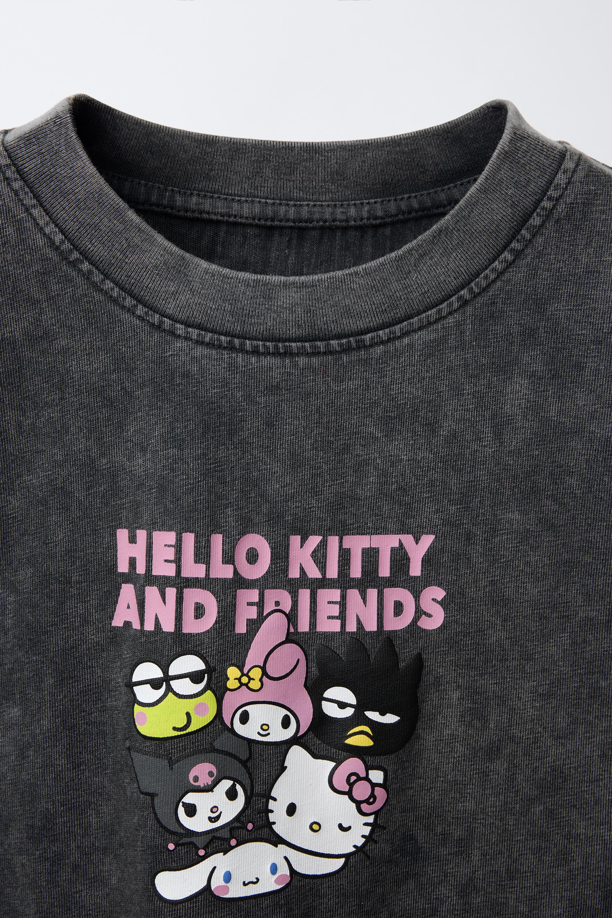 WASHED EFFECT HELLO KITTY AND FRIENDS © SANRIO T-SHIRT | Zara US