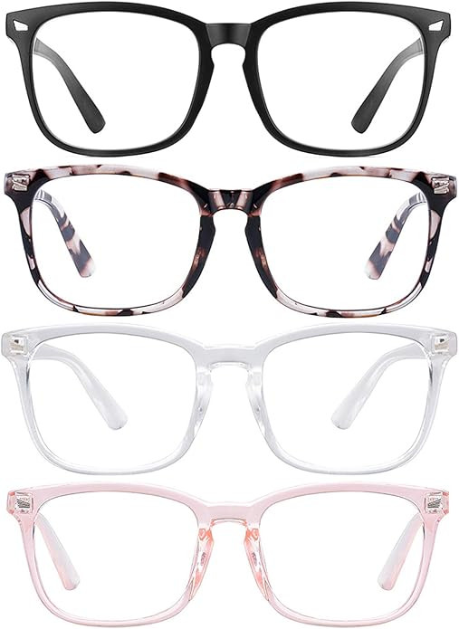 Blue Light Blocking Glasses Square Nerd Eyeglasses Frame Anti Blue Ray Computer Glasses Non Presc... | Amazon (US)