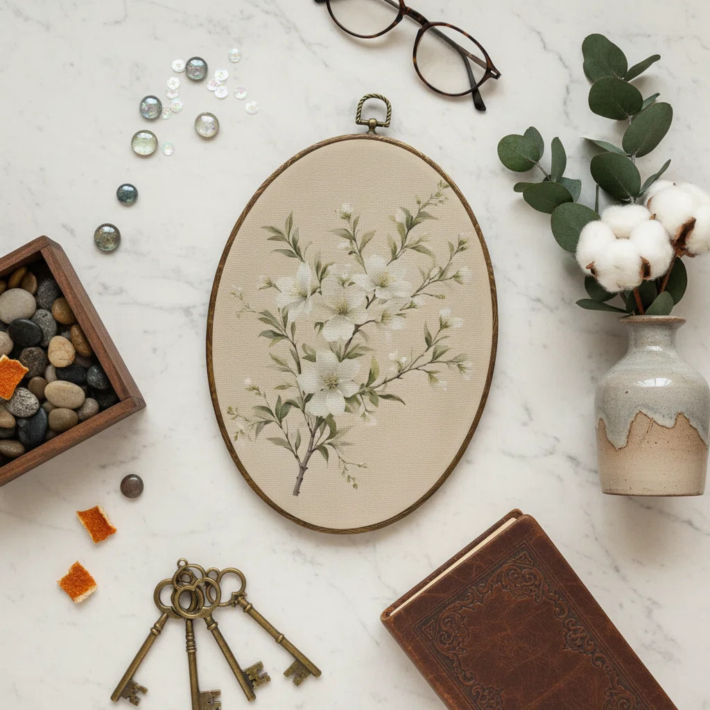 Vintage Floral Oval Wall Art & Cottagecore Botanical Canvas Print For Rustic Home Decor, 8.5X11.5... | Wayfair North America