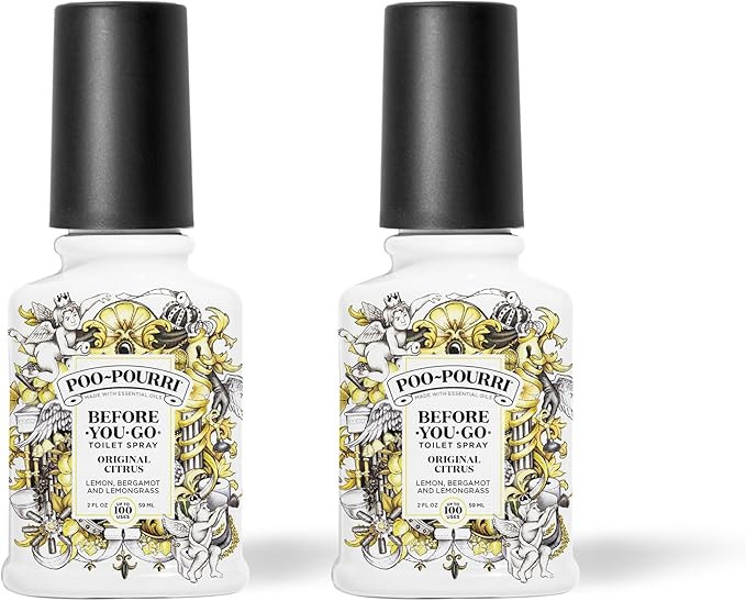 Poo-Pourri Before-You-Go Toilet Spray, Original Citrus, 2 Fl Oz, 2 Pack, Up to 100 Uses, Bathroom... | Amazon (US)