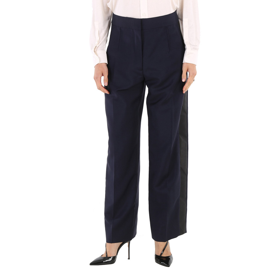 Burberry Ladies Dark Navy Wide Leg Jane Trousers, Brand Size 6 (US Size 4) | Jomashop.com & JomaDeals.com