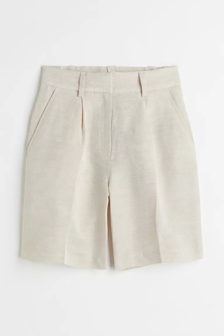 Linen-blend Bermuda Shorts | H&M (US + CA)