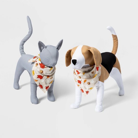 Fall Leaf Print Dog and Cat Matching Family Pajamas - Oatmeal One Size | Target