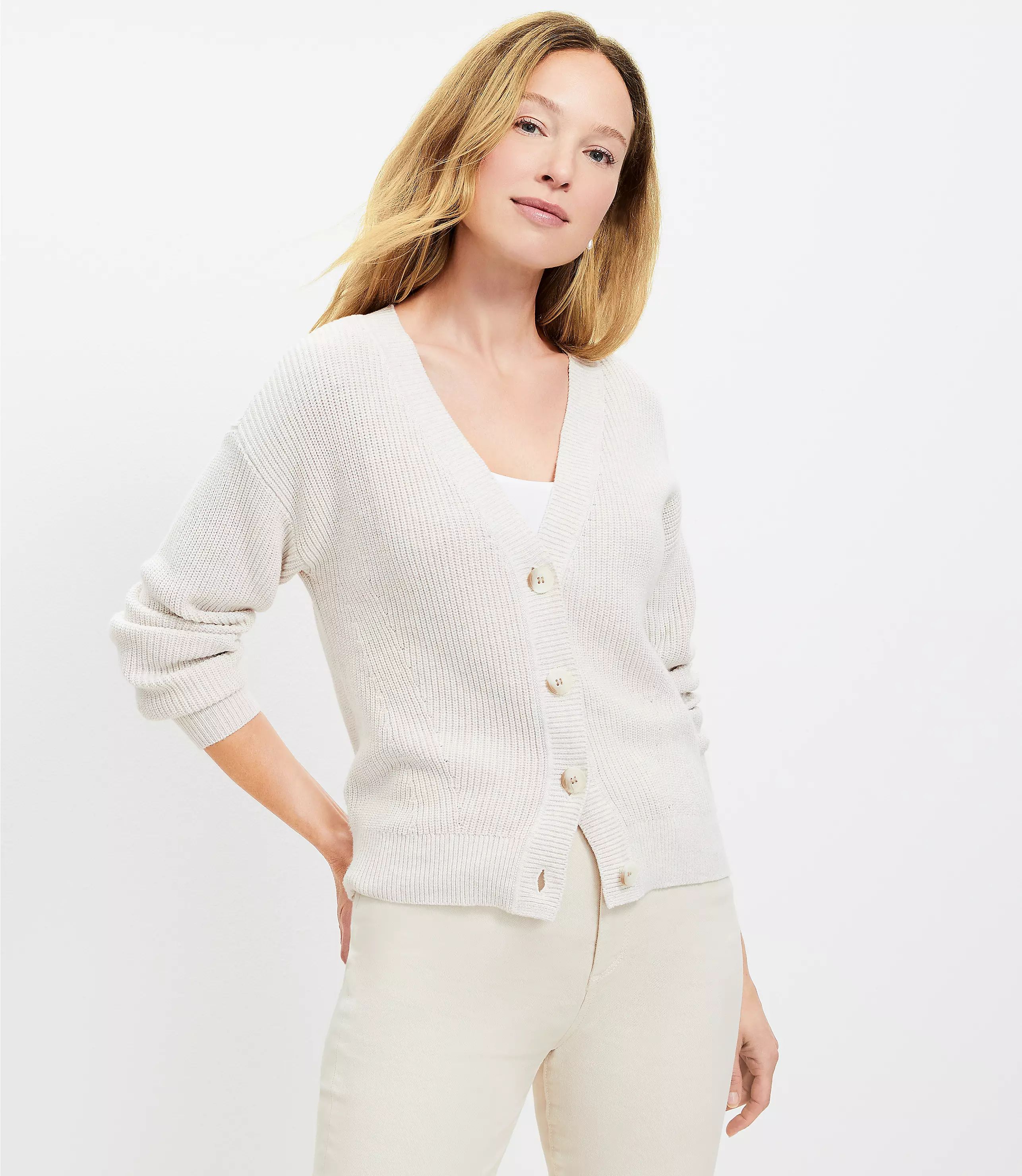 Petite V-Neck Cardigan | LOFT