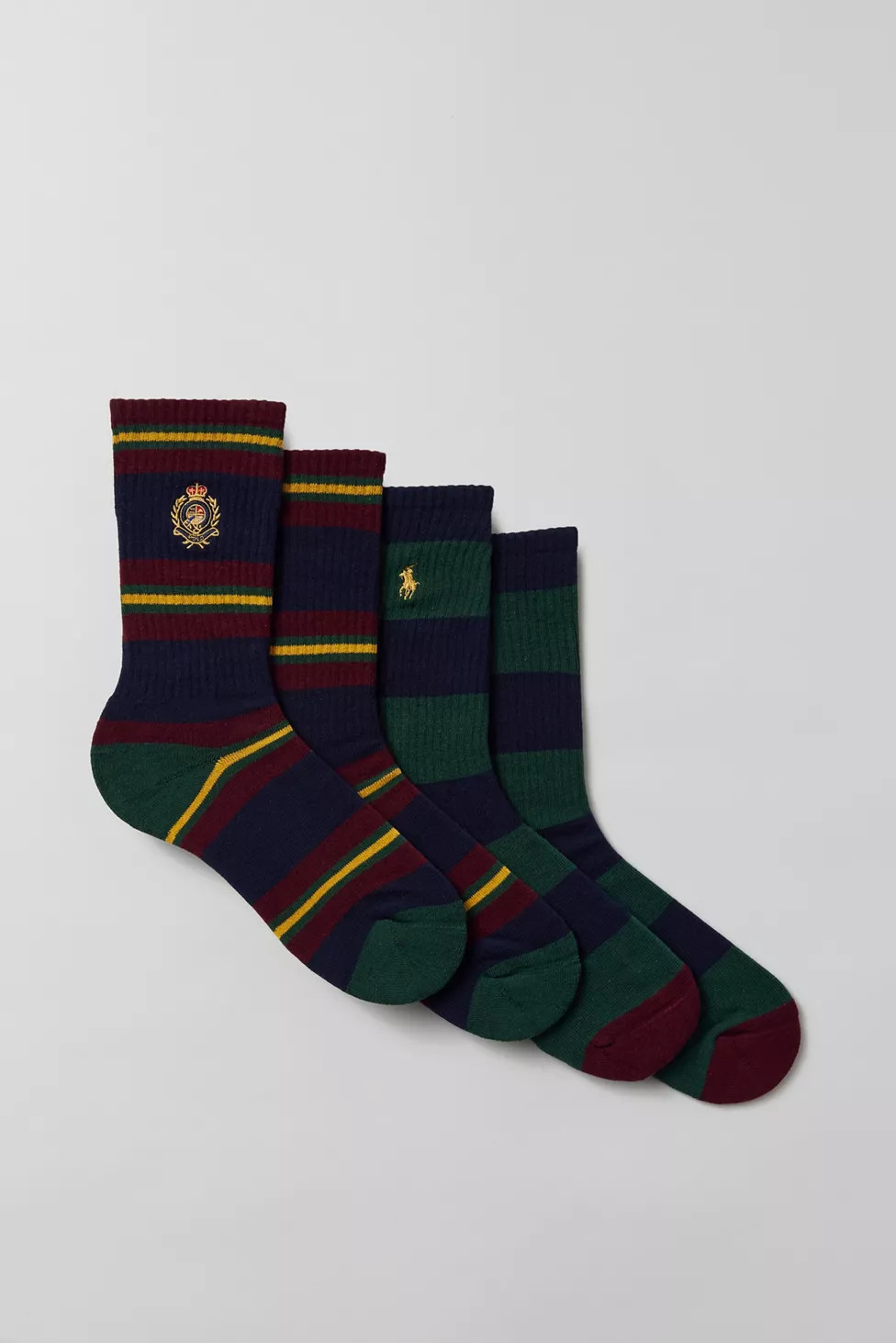 Polo Ralph Lauren Crest Stripe Crew Sock 2-Pack | Urban Outfitters (US and RoW)