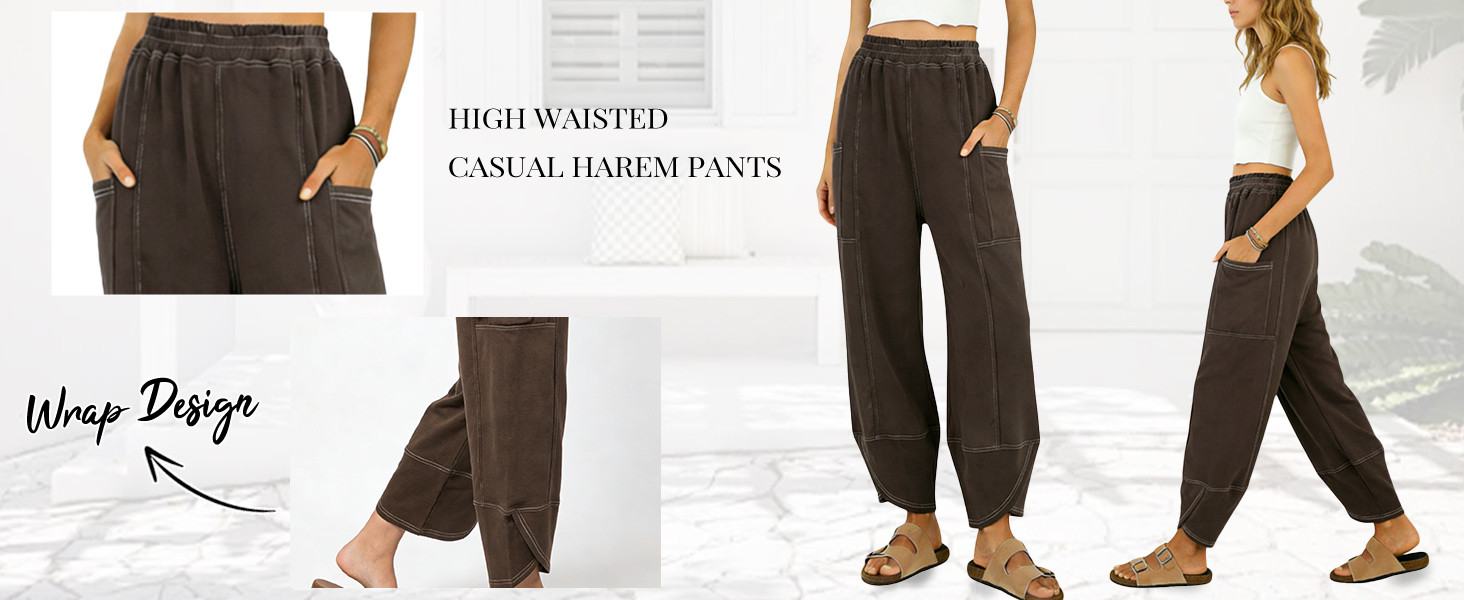 MINSURE Women Wide Leg Sweatpants Casual High Waist Baggy Lounge Travel Pants with Pockets | Amazon (US)