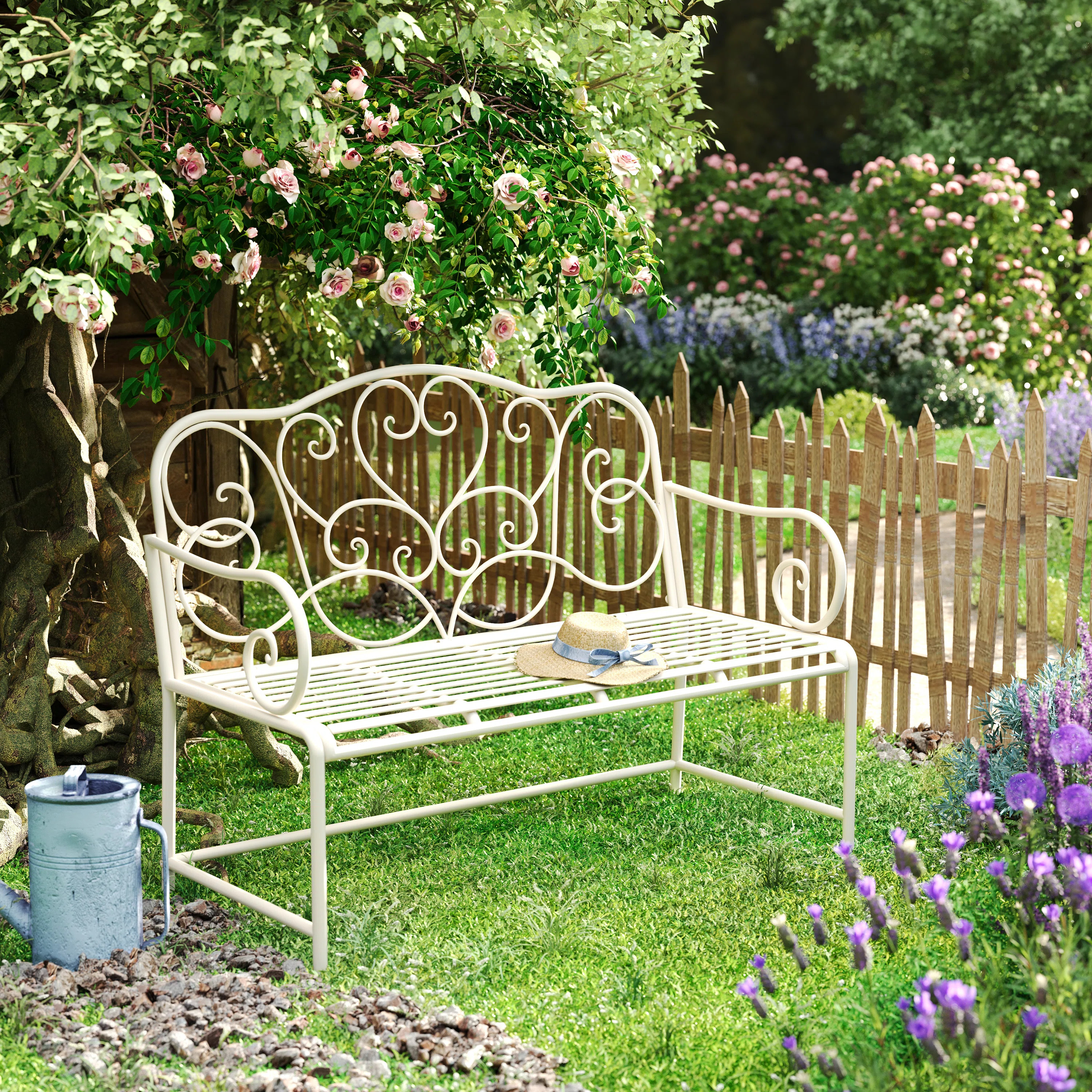 Endorina Metal Garden Bench | Wayfair North America