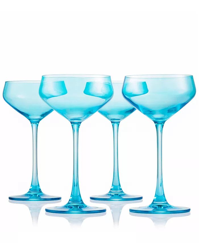Godinger Sheer Blue Coupes, Set of 4 & Reviews - Glassware & Drinkware - Dining - Macy's | Macys (US)