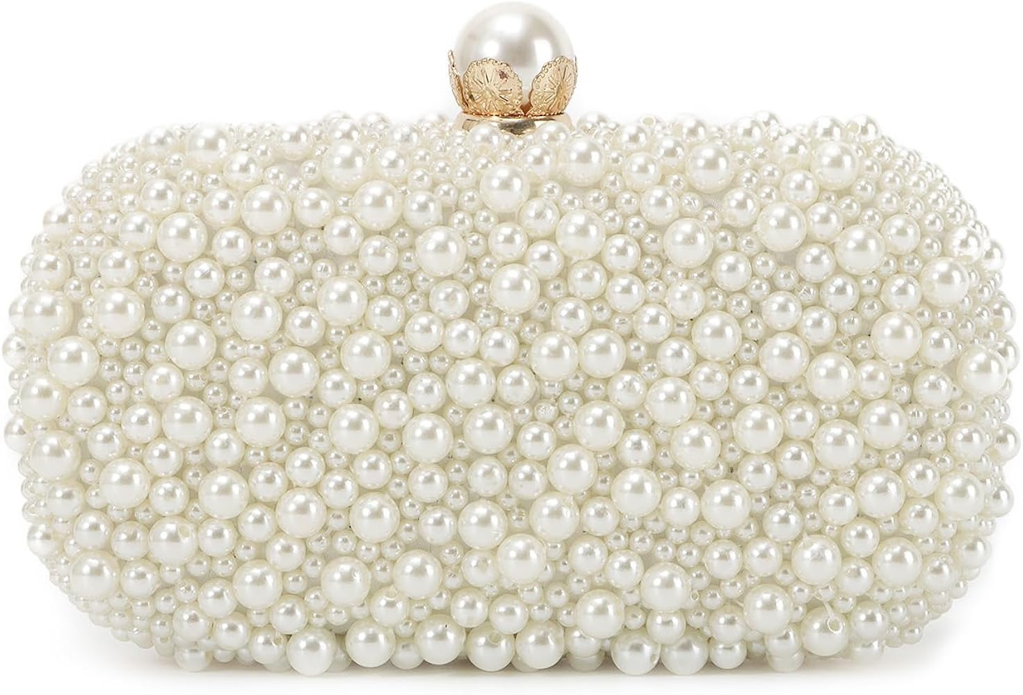 Oweisong White Pearl Clutch Purses for Women Wedding Bride Pearl Evening Bag Party Clutch Wallet ... | Amazon (US)