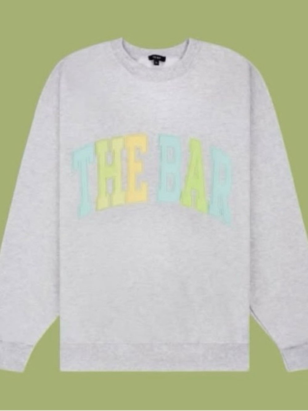 The Bar Gray Crewneck Sweatshirt -Citrus Fade (size L) | Poshmark