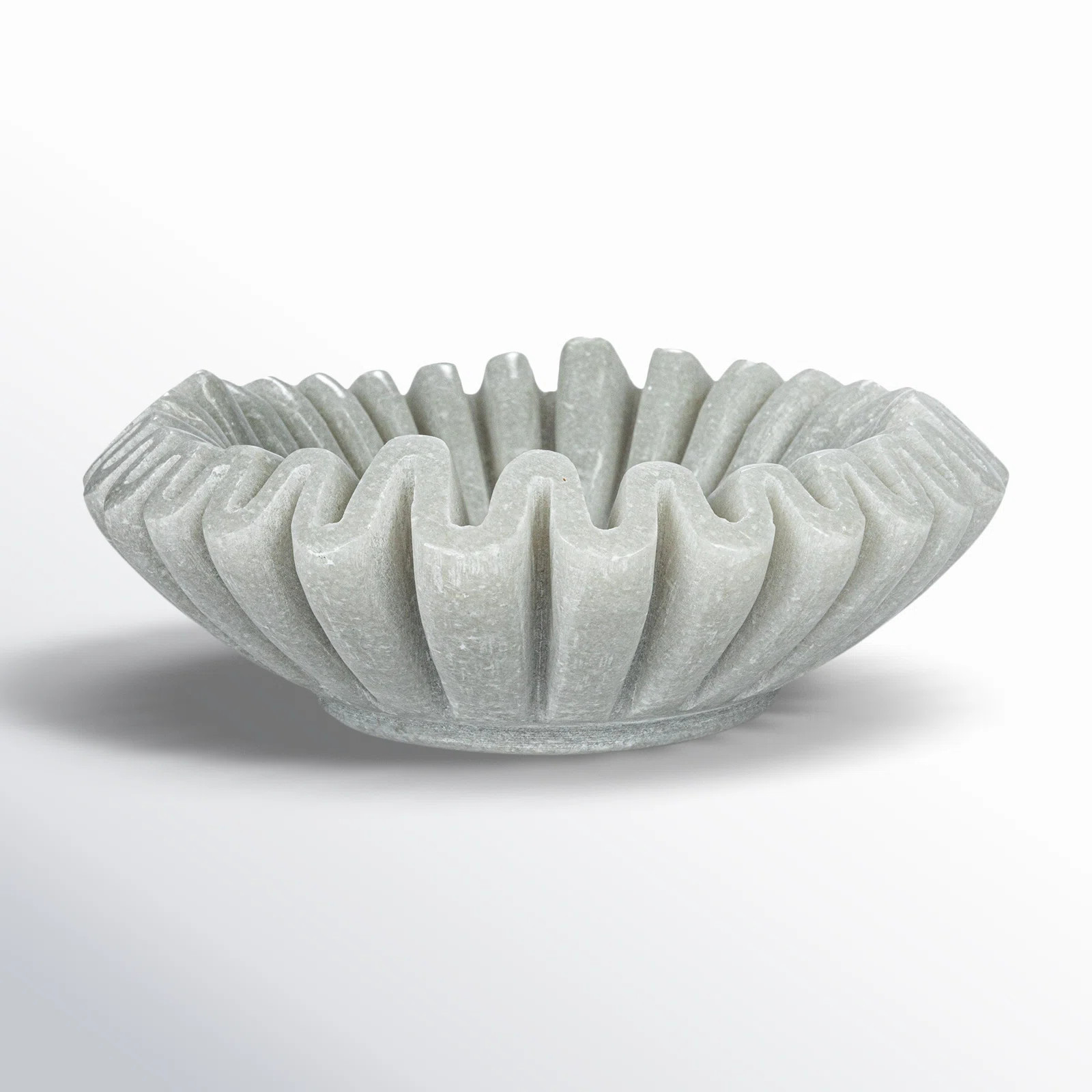 Round Marble Pleated Dish | Wayfair North America
