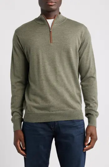Autumn Crest Merino Wool Blend Quarter Zip Sweater | Nordstrom