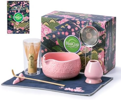Matcha Whisk Set, Ceramic Matcha Set Includes Matcha Bowl, Matcha Whisk and Holder, Bamboo Scoop,... | Amazon (US)