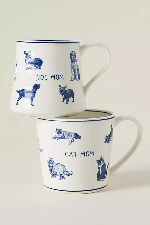 Molly Hatch Stoneware Dog and Cat Mom Mug | Anthropologie (US)