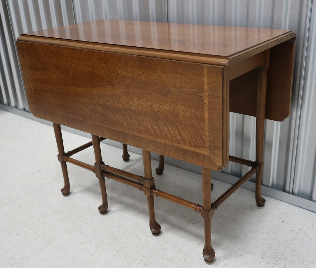 Henredon George III Spider Leg Drop Leaf Accent Table Vintage Find | Etsy (US)