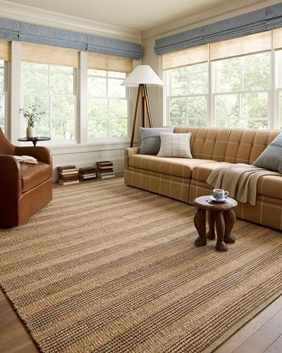 The Judy Collection is a handwoven jute and cotton area rug with a neutral graphic design by Chri... | Amazon (US)