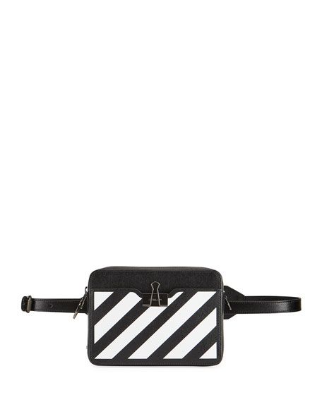 Off-White Diagonal Stripe Camera Crossbody Belt Bag | Neiman Marcus