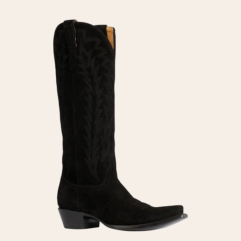 JRC & Sons Women’s Whitney Black Suede Snip Toe Cowboy Boots | Cavender's