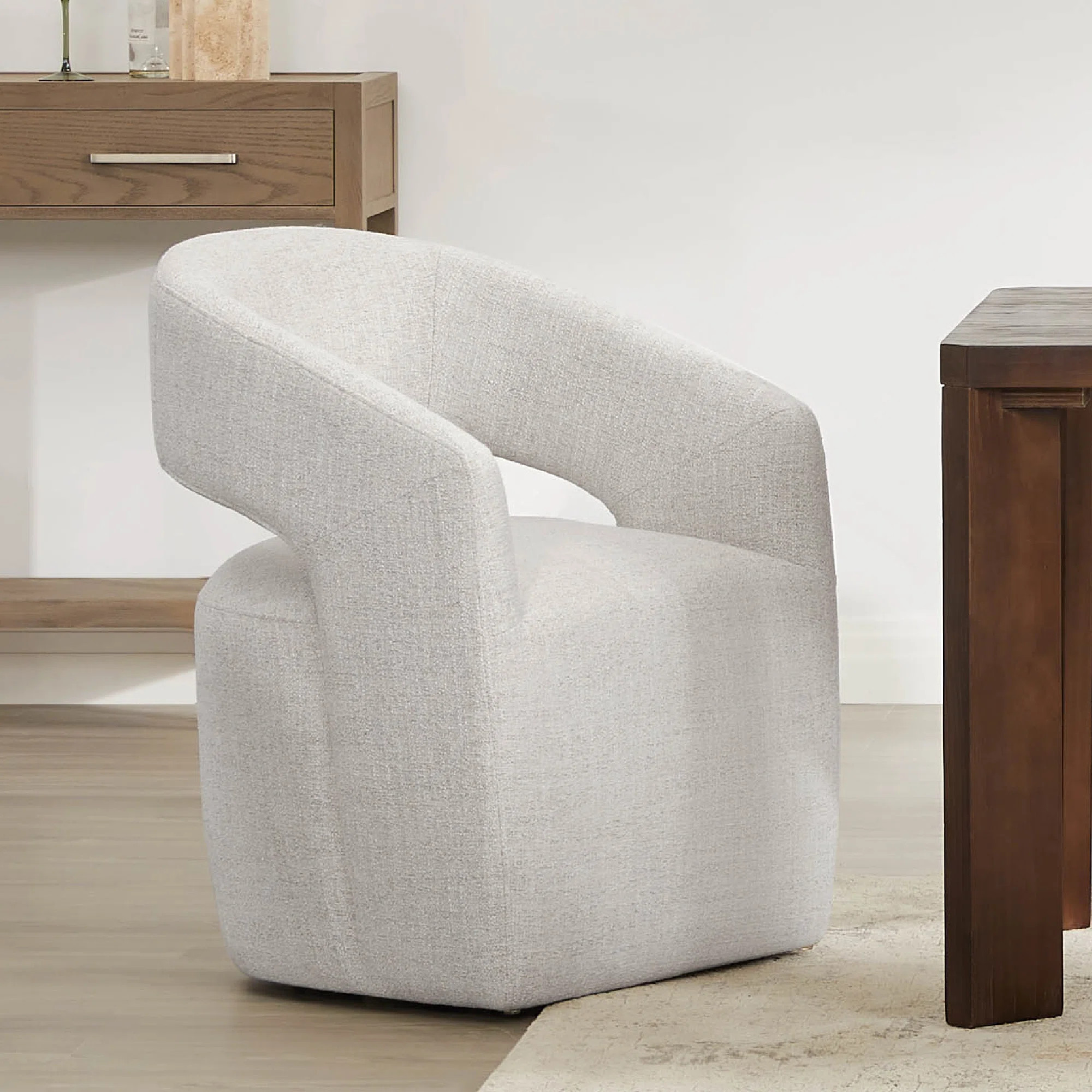 Doley Upholstered Side Chairs with Hidden Casters | Wayfair North America