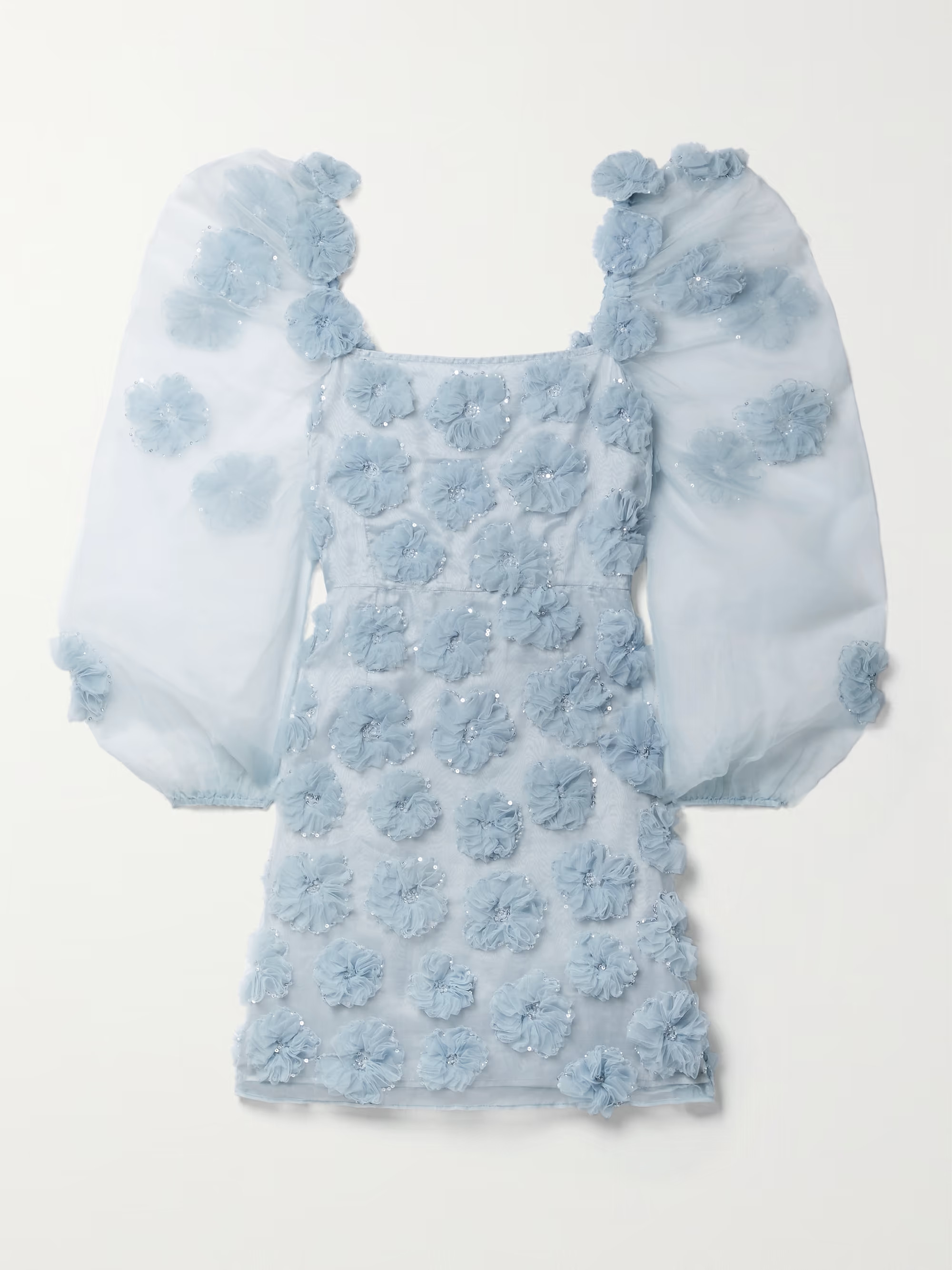 Wells appliquéd organza mini dress | NET-A-PORTER (US)