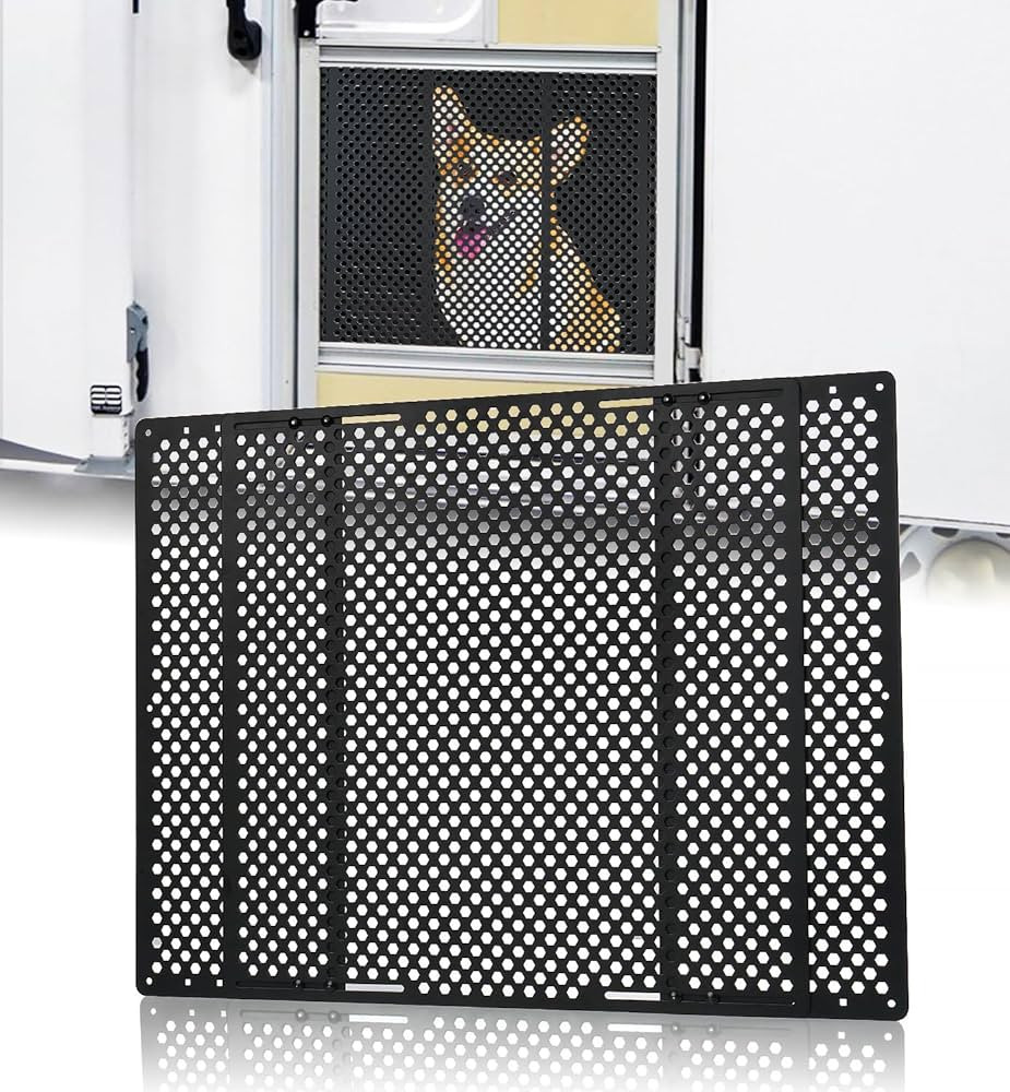 Aluminum Alloy RV Entry Screen Door Grille Adjusts from 22"- 31.5", Adjustable RV Door Screen Pro... | Amazon (US)