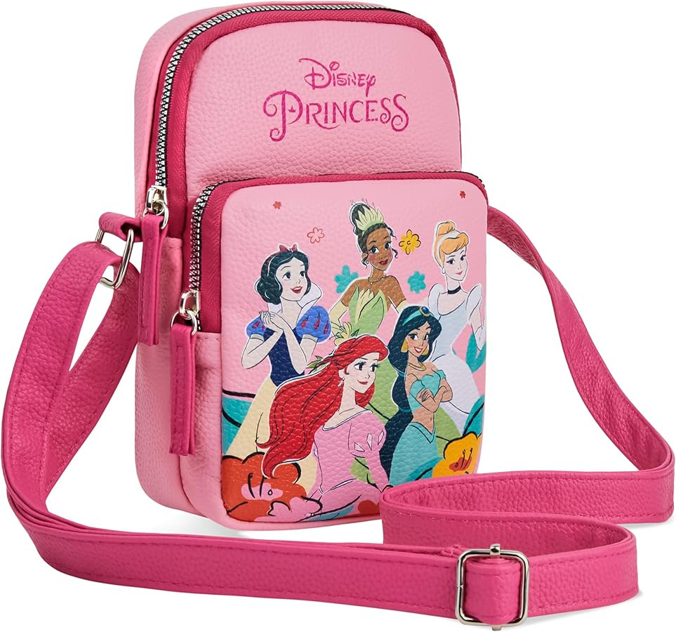 Disney Princess Girls Crossbody Purse with 2 Compartments & Adjustable Strap Shoulder Bag - Girls... | Amazon (US)