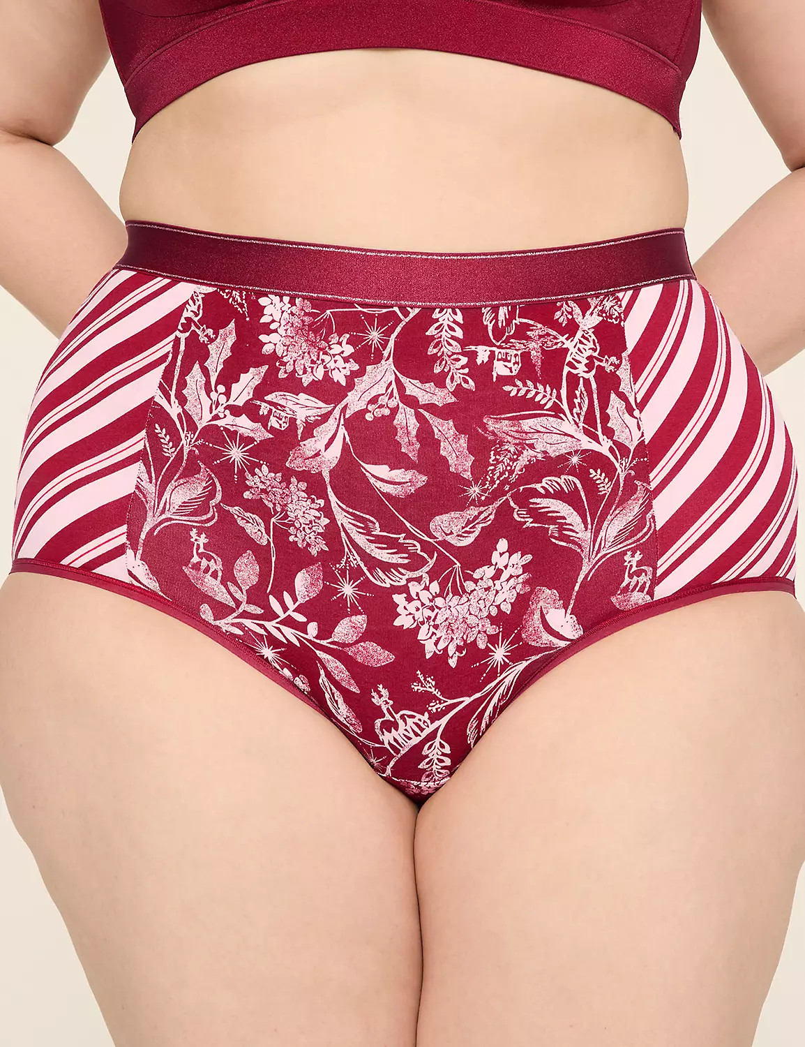 Cotton High-Waist Brief Panty With Wide Waistband | LaneBryant | Lane Bryant (US)
