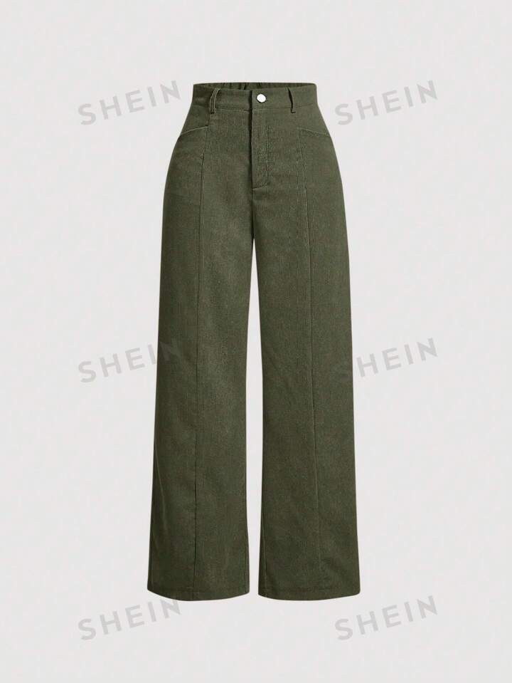 SHEIN MOD Women's Solid Color Wide Leg Pants | SHEIN USA | SHEIN