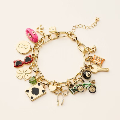Mixed Novelty Chunky Charm Bracelet - kate spade new york x Target Gold | Target