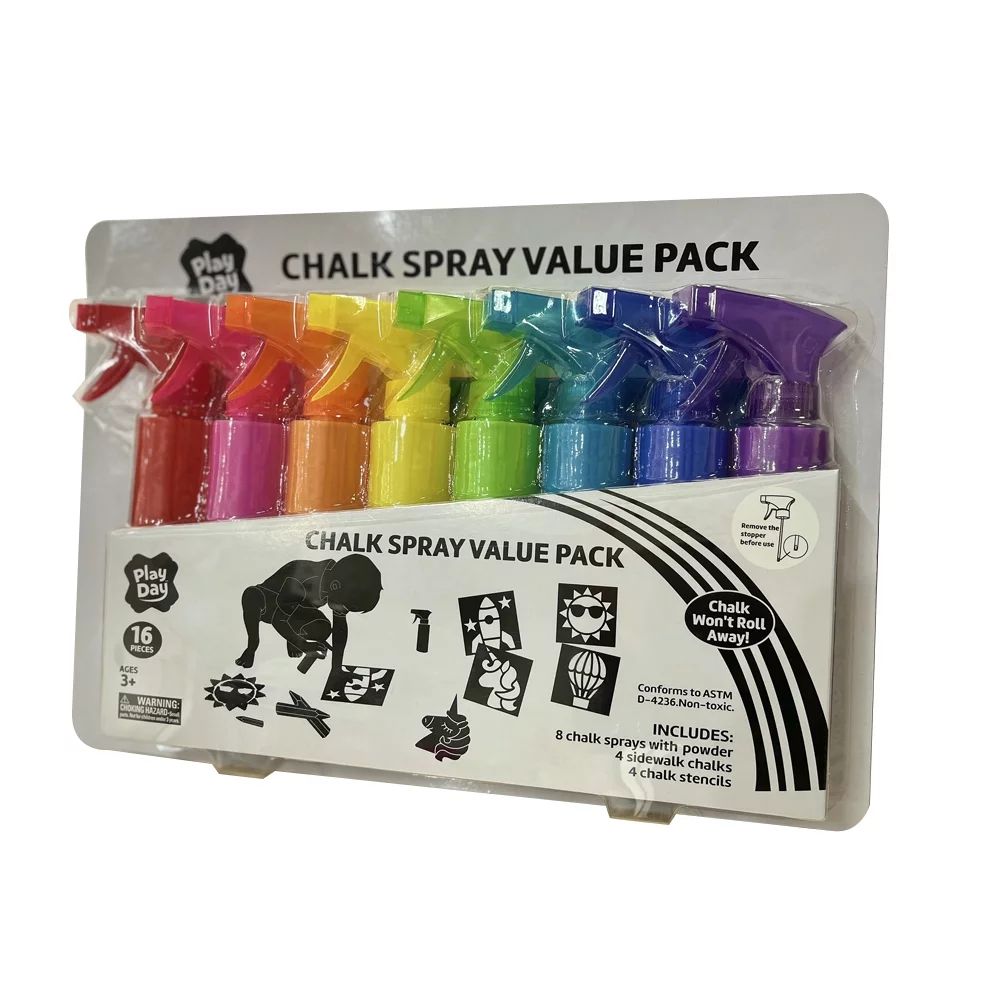 Play Day Chalk Spray Value Pack, 16 Pieces - Walmart.com | Walmart (US)