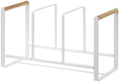 Yamazaki Home Plate Accented Storage Rack-Kitchen Holder Stand | Steel + Wood | Large | Dish Organiz | Amazon (US)