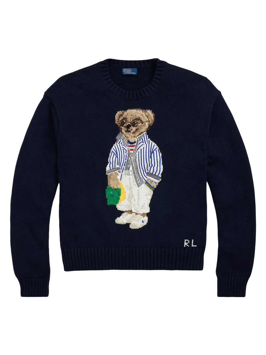 Polo Bear Cotton Crewneck Sweater | Saks Fifth Avenue