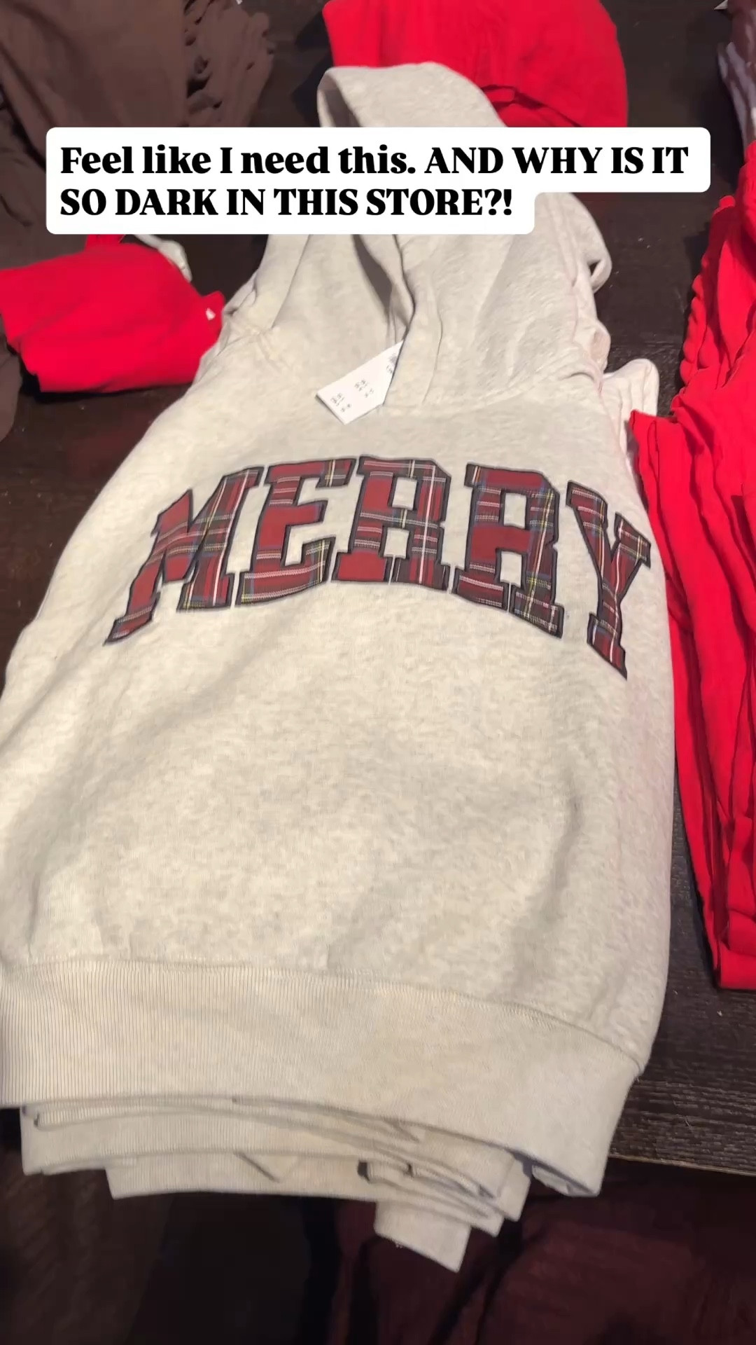 This is the holiday sweatshirt I cannot stop thinking about. It’s that perfect “MERRY” graphic that feels festive without being too loud, and the fit is relaxed in that effortless, cozy way Abercrombie does so well. It’s cute for casual holiday outfits, Christmas movie nights, decorating the tree, cookie baking days, school drop-off, all of it.

I love that the lettering is simple, clean, and minimalist — so it works if you’re into the minimalist Christmas vibe and cozy winter outfits. Pair it with jeans, leggings, or joggers, throw on a puffer or long coat, and you’re set for the season. It’s the kind of sweatshirt you’ll reach for all December long.

Also, I think I'm officially old because this store seems so dark.

#LTKMidsize #LTKStyleTip #LTKHoliday