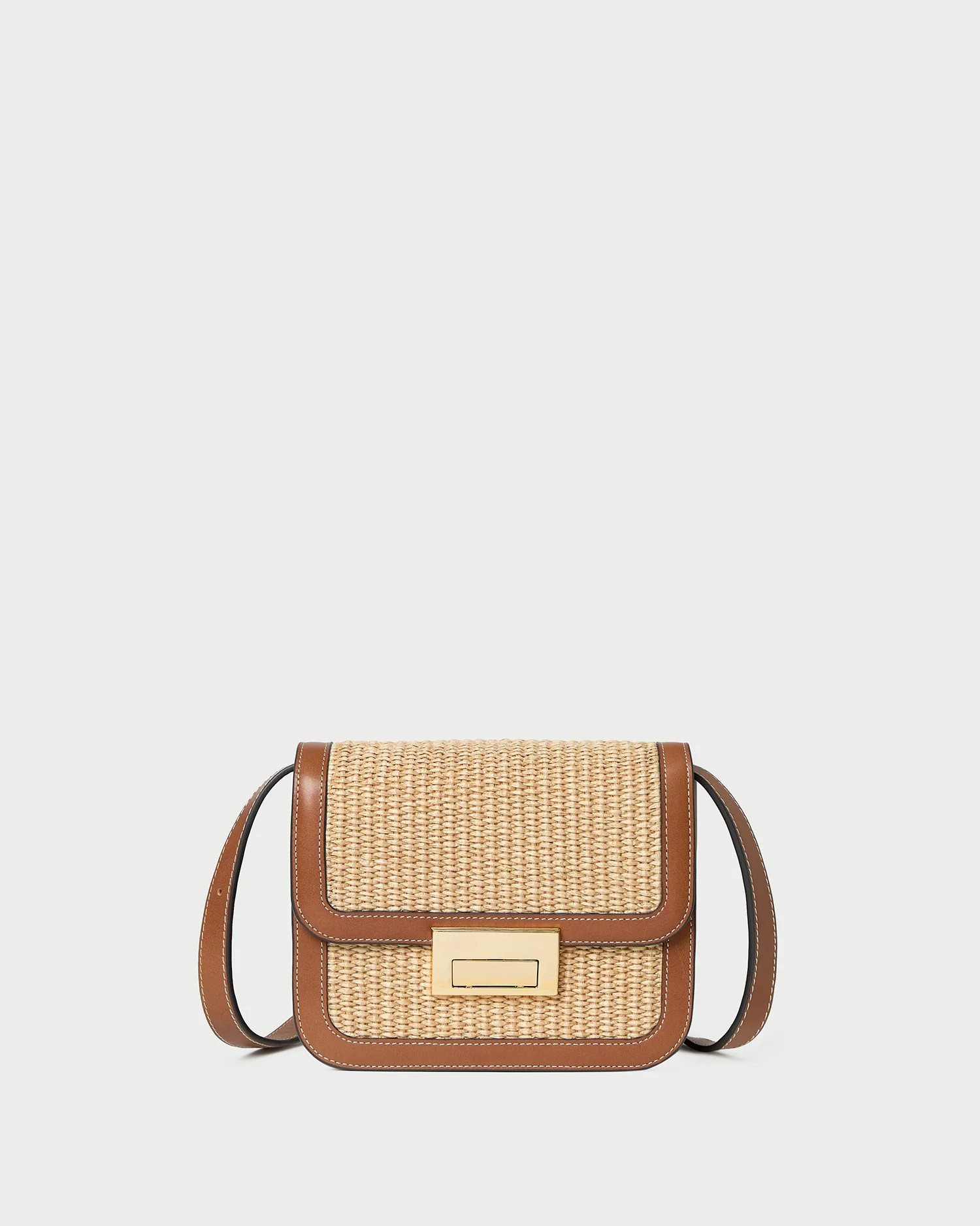 Desi Natural/Cacao Straw Crossbody | Loeffler Randall