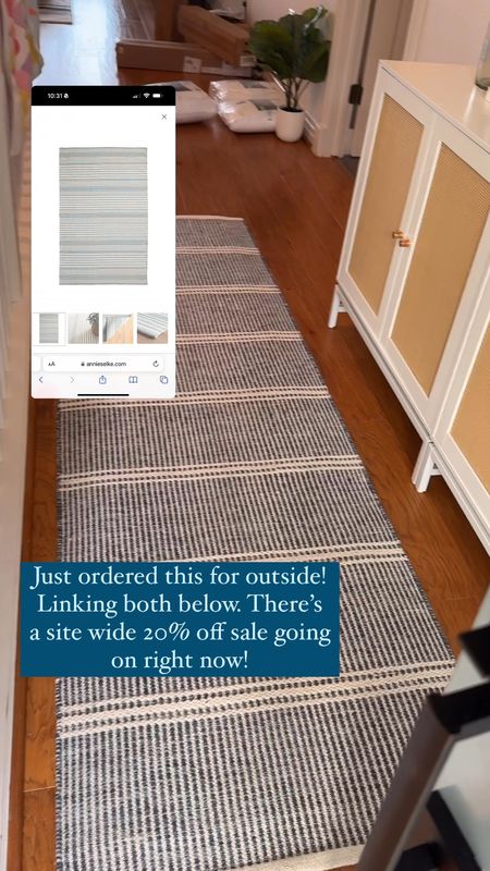 Annie Selke is having a 20% off sale site wide! I love this runner we have from them and just ordered an outdoor rug to go under our mat for the front porch!
.
.
Spring refresh
Coastal decor
Modern coastal
Beach house 

#LTKSpringSale #LTKhome #LTKVideo