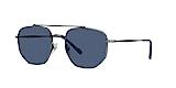 Vogue Eyewear Men's VO4220S Square Sunglasses, Silver Antique/Dark Blue, 54 mm | Amazon (US)