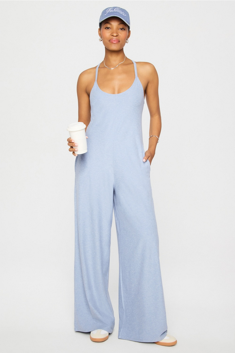 Cloud Jersey Wide Leg Onesie | Fabletics
