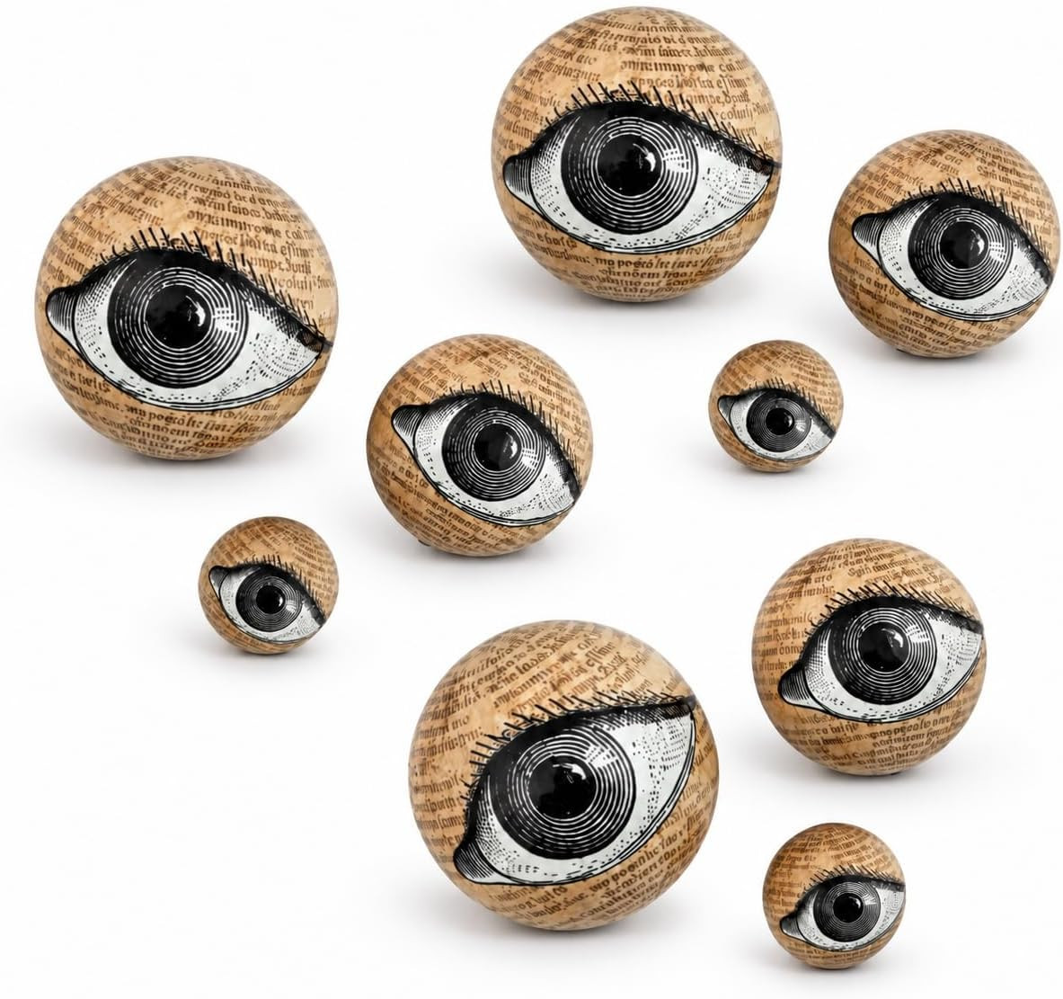Fun Express Eyeballs Orbs 9 Orbs, 3 Different Sizes, Halloween Decorations, Mantle, Fireplace, Tableside and Table Decor, Great for Spooky Holiday Parties | Amazon (US)