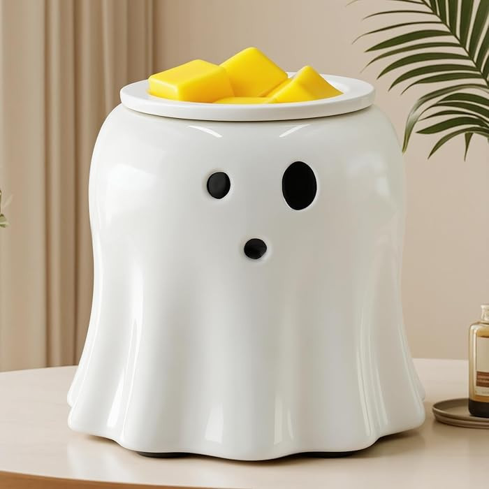 Ceramic Electric Wax Melt Warmer\u2013Electric Candle Warmer Melter for Scented Wax Cubes Cute Gh... | Amazon (US)