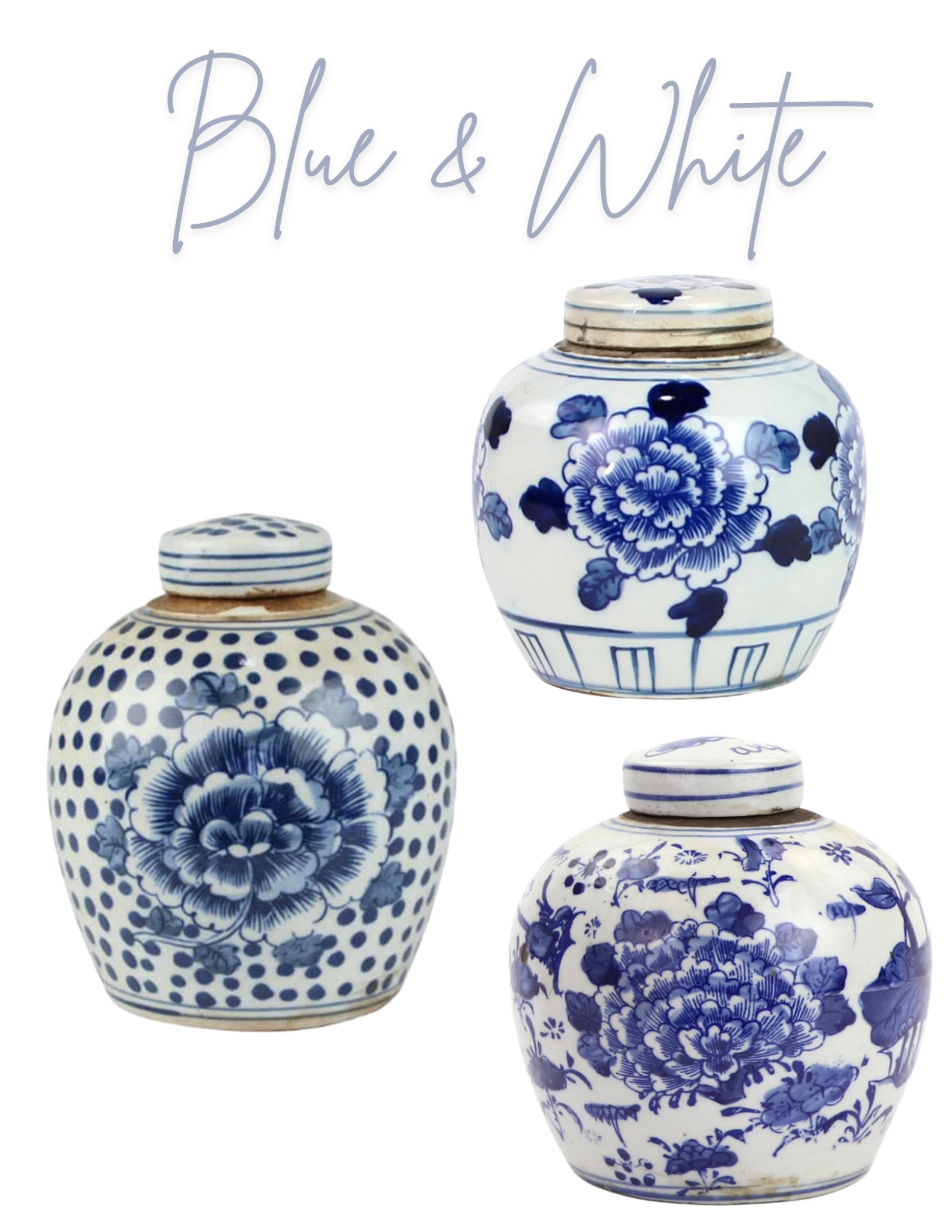 Blue and white jars
Lidded jars 

#LTKhome