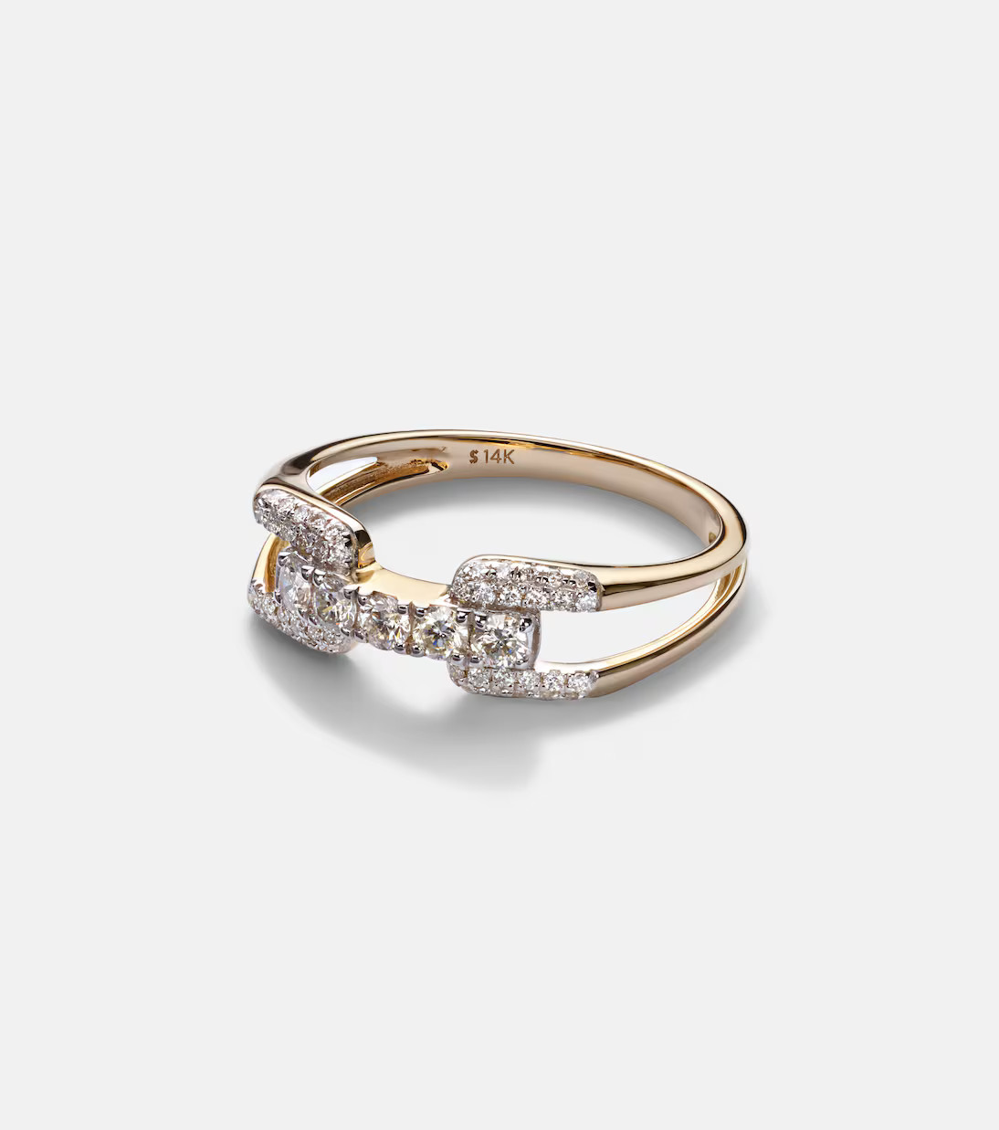 Harness 14kt gold ring with diamonds | Mytheresa (US/CA)