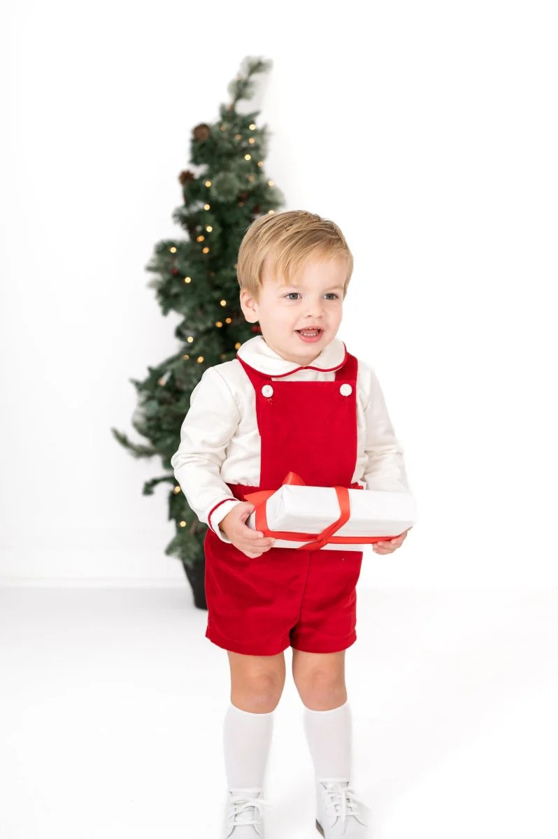Arthur Apron Set - Ruby Red Velvet | Lullaby Set