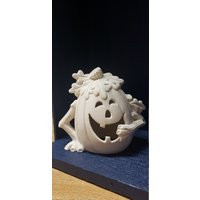 Halloween Ceramic Bisque Cute Happy Pumpkin- - Pumpkin Unpainted. Ready To Paint Ceramics. Unfinished Ceramics | Etsy (US)