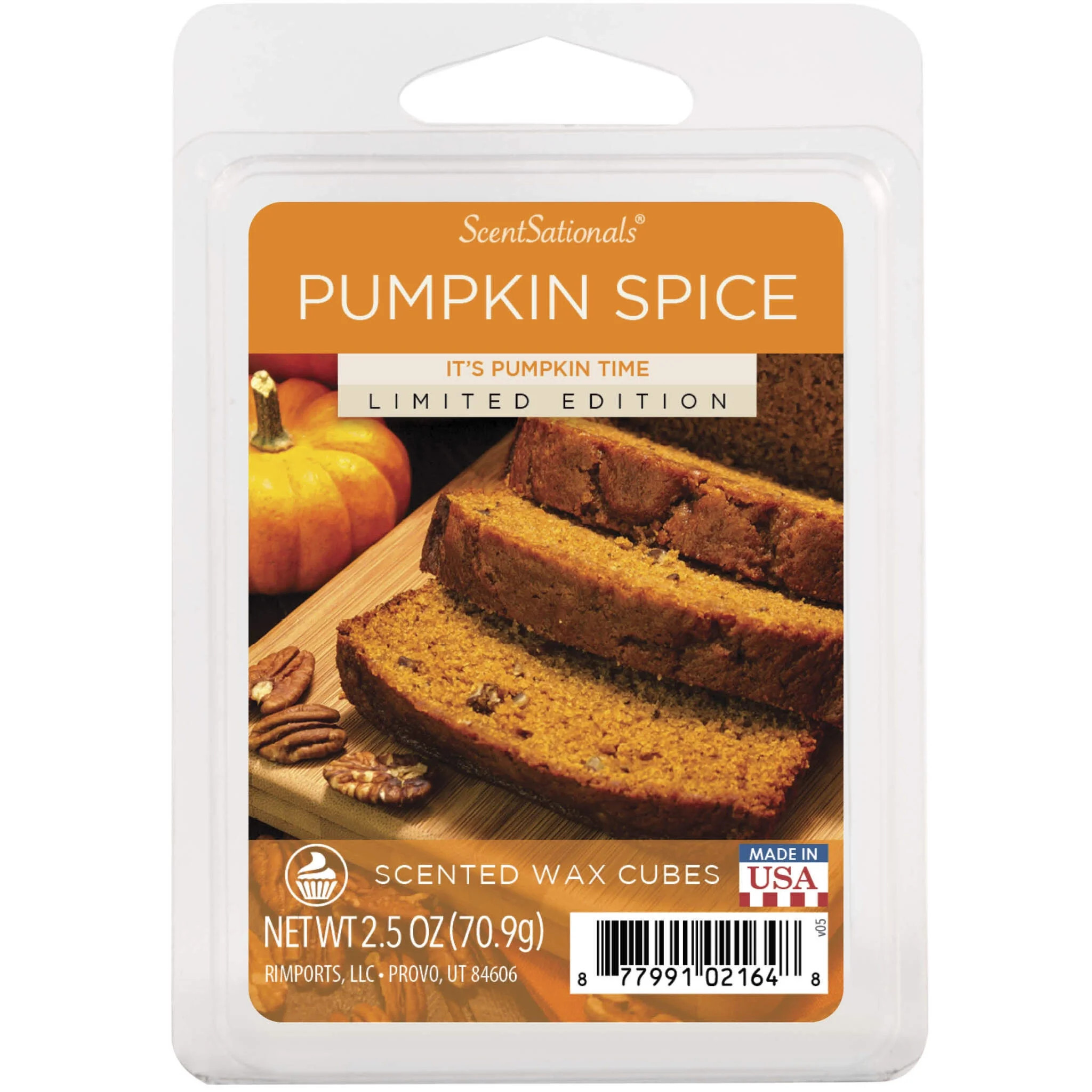 Pumpkin Spice Scented Wax Melts, ScentSationals, 2.5 oz (1-Pack) | Walmart (US)